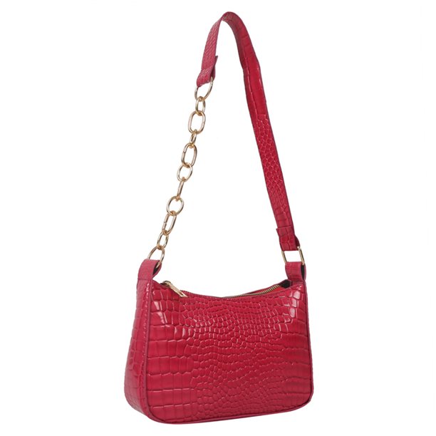 Bolso de compras con patrón de cocodrilo para mujer, a la moda, para regalo (rojo rosa) Tmvgtek Para Estrenar