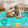 thumbnail image 4 of ODIKA 9'x12' Washable Area Rug Non-Slip, Chair-Friendly Scene With Nautical Turtle Fish And Octopus Ocean Underwater Refined Structured for Dining Room, Basement, Large Office, 4 of 7