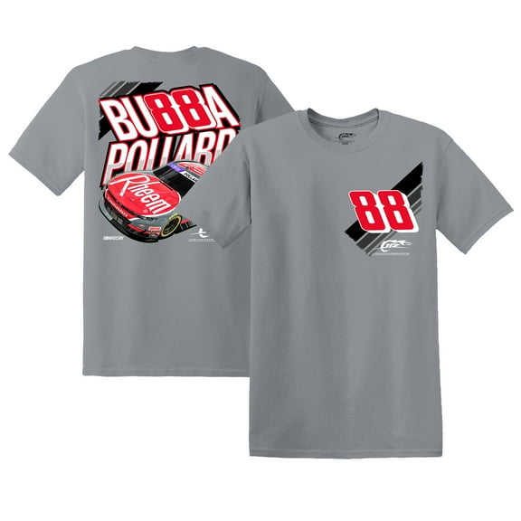 Men's JR Motorsports Official Team Apparel  Gray Bubba Pollard  Rheem Car T-Shirt