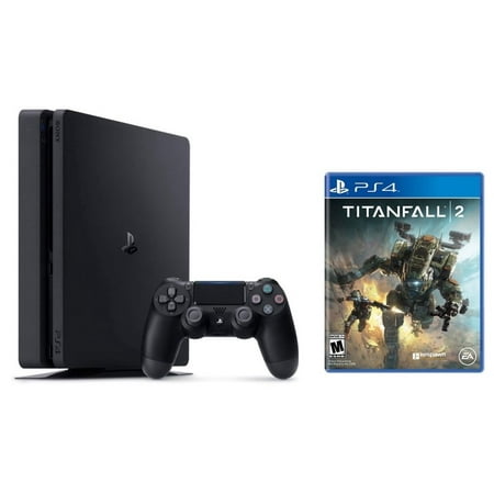 Sony Playstation 4 Gaming Console, 1TB HDD Slim Edition Jet Black - With PS4 Game Titanfall 2 - Electronic Arts