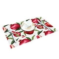 thumbnail image 3 of Fruit Red Pomegranate Leaf Kitchen Placemat Set Coaster Dining Table Mats Cotton Linen Pad Bowl Cup Mat Home Decor, 3 of 5