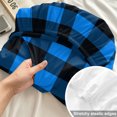thumbnail image 4 of Full Size Fitted Sheet Set - Black Blue Plaid 3 Piece Bedding Sets 16" Deep Pocket Fitted Sheet with 2 Pillowcases Country Buffalo Checked Gingham Brushed Microfiber Hotel Luxury Bed Sheets, 4 of 9