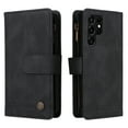 thumbnail image 4 of ELEHOLD for Samsung Galaxy S23 Ultra 6.8 inch Wallet Case for Women Men, PU Leather Soft TPU Hand Strap Crossbody Shoulder Strap Zipper Cash Pocket Card Slots Kickstand Case for S23 Ultra,Black, 4 of 18