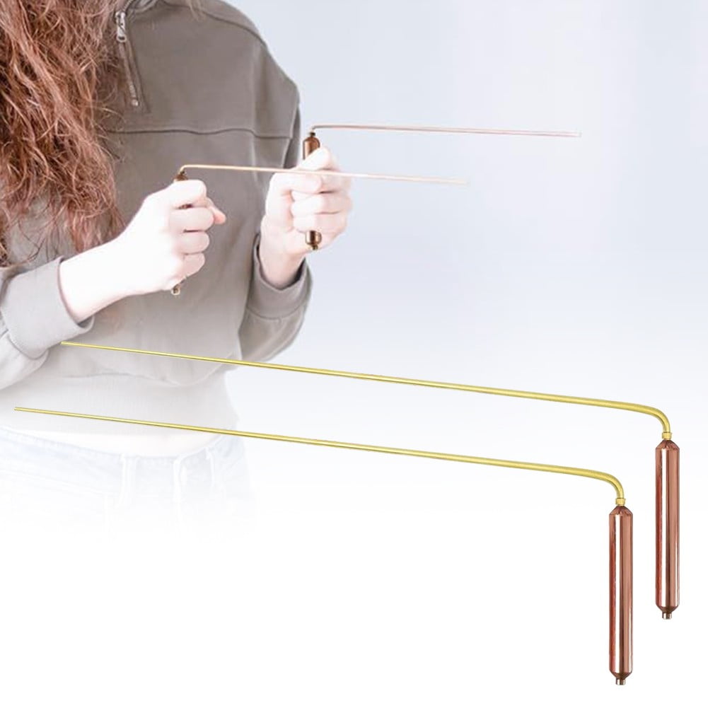 qiya Copper Dowsticks Divining Rods Metal Detector 13.4x3.9inch Brass For Divination Treasure Tools For Treasure Hunting
