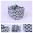 thumbnail image 2 of Unique Bargains Woven Storage Basket Bin Shelf Closet with Handles Grey, 2 of 5