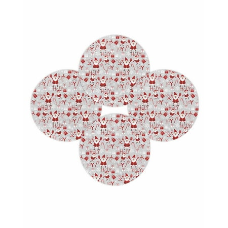 Christmas Round Placemats Set of 4 Santa Claus Gift Box Place Mats Washable Woven Placemat Snowflake Candy Cane Joy Circle Braided Table Mat for Kitchen Dining Table Party Home Decor 15 Inch Christmas Round Placemats Set of 4 Santa Claus Gift Box Place Mats Washable Woven Placemat Snowflake Candy Cane Joy Circle Braided Table Mat for Kitchen Dining Table Party Home Decor 15 Inch