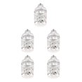 thumbnail image 1 of Guardoinrt Electroplated Metal Birdcage Shape Tea Light B- Candle Holder Silver Type E 5Set, 1 of 6