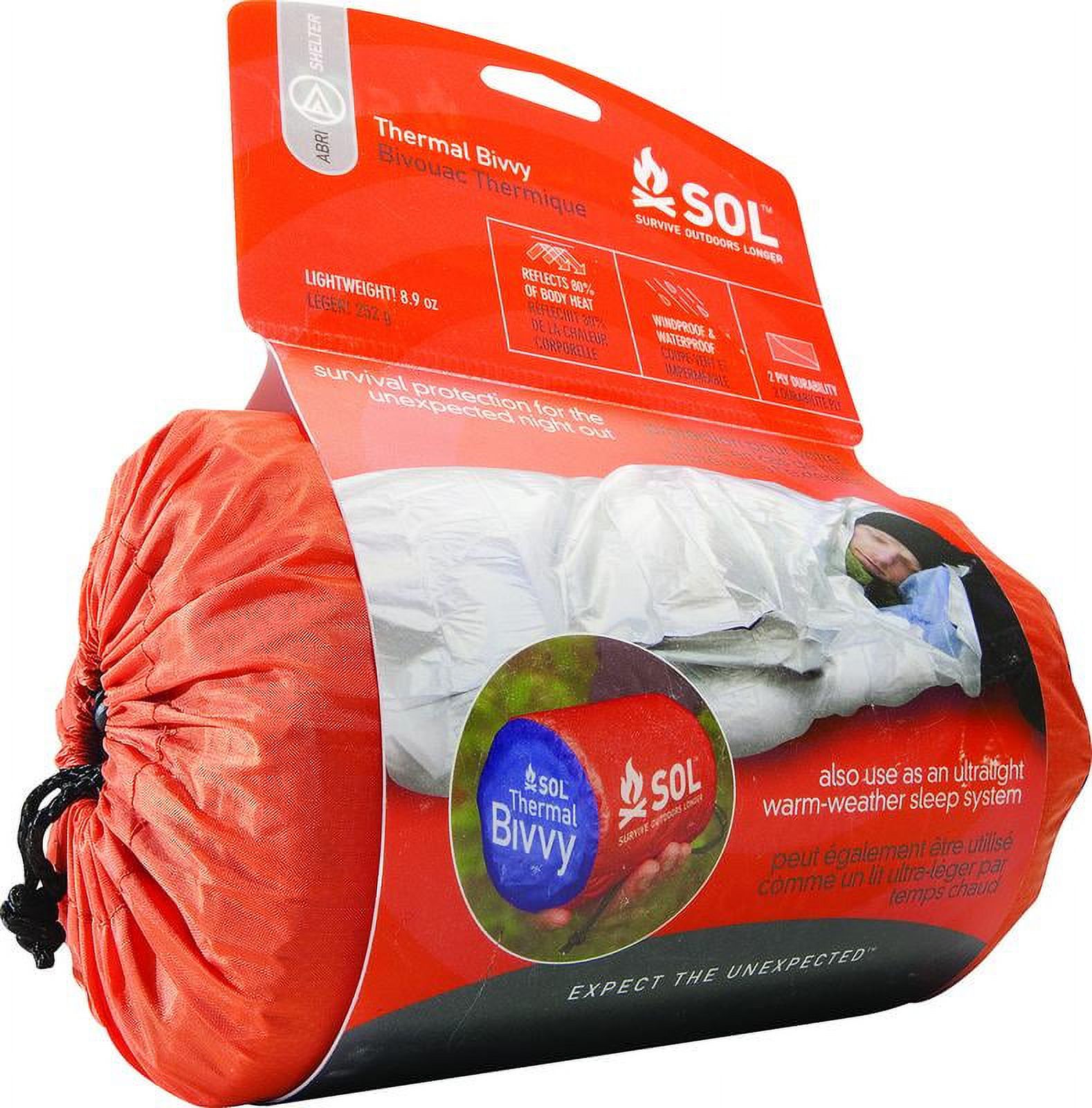 Survive Outdoors Longer 80% Reflective Thermal Emergency Bivvy Bag - image 2 of 4