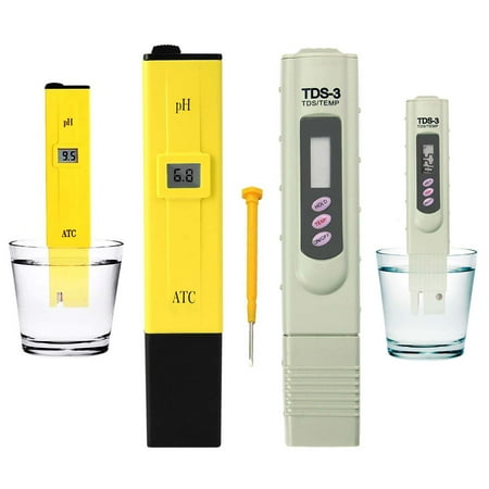 Rapitest Ph Meter - Digital Ph Meter + TDS Tester Aquarium Pool Hydroponic Water Monitor 0-9999 PPM