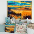 thumbnail image 2 of Designart 'Little Boat At The Horizon Of A Lake During Evening Glow' Nautical & Coastal Framed Canvas Wall Art Print, 2 of 5