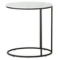 thumbnail image 6 of Evelyn&Zoe Enzo 20" Wide Oval Side Table with Faux Marble Top, Blackened Bronze, 6 of 8
