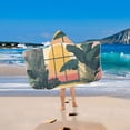 thumbnail image 2 of Yayeee Kids Hooded Towels Toddler Soft Absorbent Beach Bathing Wrap 50" x 23.5", Pink Sunset, 2 of 5