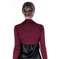 thumbnail image 3 of HDE Open Front Shrugs for Women Long Sleeve Bolero Cropped Cardigan Sweater S-4X (Burgundy), 3 of 3