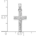 thumbnail image 2 of FJC Finejewelers 14k White Gold Small Crucifix Block Cross Charm, 2 of 5