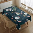 thumbnail image 2 of Merry Christmas Tablecloth Waterproof Spillproof Tablecolths Table Covers Winter Snowflake Table Cloths for Party Picnic Dinner Decor Rectangle,60x84inches, 2 of 5