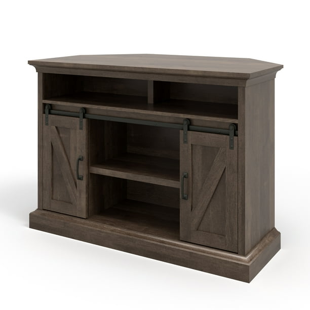 Different sizes and colours available. whalen allston barn door corner tv stand for 55 tvs brown finish