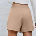 thumbnail image 7 of Oplxuo Womens Casual Elastic Waist Wide Leg Suit Tailored Shorts Summer Dressy Work Shorts with Pockets, 7 of 7
