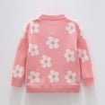 thumbnail image 4 of CYRBOKO Toddler Girl's Sweaters, Long Sleeve Fall Knitted Crew Neck Pullover Sweaters Pink Size 8 T, 4 of 9