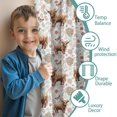 thumbnail image 3 of Blackout Kids Curtains,White Highland Cow Flower Butterfly Pattern Childrens Insulated Curtains Set Of 2,Bedroom Essentials,Toddler Room Decor 42"x63", 3 of 5