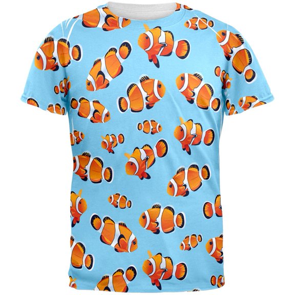 Clown Fish All Over Adult T-Shirt - 2X-Large