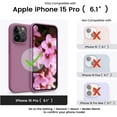 thumbnail image 6 of Designed for iPhone 15 Pro Case, Silicone Shockproof Slim Thin Phone Case for iPhone 15 Pro(6.1 inch), (Lilac Purple), 6 of 12