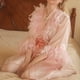 thumbnail image 5 of Batas Bata de mujer Bata de plumas Maquillaje de boda Bata de dama de honor Camisón de mujer, 5 of 9