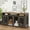 Brown + light oak, variant on Dog Crate Furniture for 2 Dogs, Wooden Dog Cage with Storage Compartment, Indoor Dog Kennel with Removable Divider and 2 Sliding Barn Door for Large/Medium Dogs