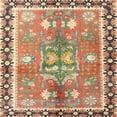thumbnail image 1 of Ahgly Company Machine Washable Indoor Square Traditional Fall Leaf Brown Green Area Rugs, 8' Square, 1 of 7