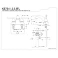 thumbnail image 2 of Kingston Brass KB7645FL 4 in. Centerset Bathroom Faucet, Oil Rubbed Bronze, 2 of 2