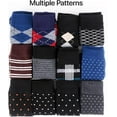 thumbnail image 4 of 12 Pack Dress Socks for Men- Fancy Argyle and Classic Pattern Dress Socks, 4 of 6