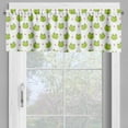 thumbnail image 4 of Ambesonne Romantic Valance & Curtain, Frog Faces and Hearts Art, 55"x24", Apple Green Pale Pink, 4 of 7