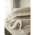 thumbnail image 3 of Move Over Taupe Lace Bedding Sets Twin Boho Chic Duvet Cover Set Washed Microfiber Lace Pattern No Filling, 3 of 8