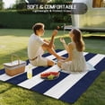 thumbnail image 5 of Fsddascl Navy Blue Stripe Nautical Outdoor Rug for Patio/Deck/Porch, Non-Slip Large Area Rug 5 x 8 Ft, Aqua Anchor Summer Coastal Indoor Outdoor Rugs Washable Area Rugs, Camping Rug Carpet, 5 of 5