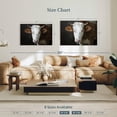 thumbnail image 4 of Elephant Stock Serious Cow Face Wall Art - Horizontal Canvas Wall Art - Living Room Wall Decor - Animal Canvas - Black And Gray Decor - 45" x 30", 4 of 8