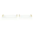 thumbnail image 3 of Kate and Laurel Lipton Rectangle Wood Tray Set, White/Gold 2 Piece, 3 of 9
