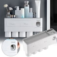thumbnail image 1 of Cqxid Rack Under $30 Toothpaste Dispenser Squeezer With Holders For Bathroom Shelf Cups Toothbrush Toothpaste Holder Drawer Organizer Space Cups Grey, 1 of 5
