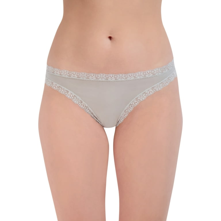 Jo & Bette Womens Thongs, Cotton Lace Trim Underwear Panties, 12 Pack 