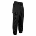 thumbnail image 6 of Zekutng Cargo Pants for Men Strap Decor Small Label Drawstring Tapered Jogger Pants,Sizes S-3XL, 6 of 6