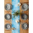thumbnail image 6 of Marine Life Table Runner, Starfish Shell Coral Gradient Blue Ocean Cotton Linen Kitchen Table Decoration Washable Dining Tabletop Runners for Home Party Decor 14x72 Inches, 6 of 9