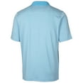 thumbnail image 3 of Men's Cutter & Buck Light Blue Tulane Green Wave Forge Tonal Stripe Stretch Polo, 3 of 3
