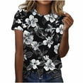 thumbnail image 2 of Women Short Sleeve Shirts T Shirts for Women T Shirts for Women Cotton Graphic Plus Size T Shirts, 2 of 5