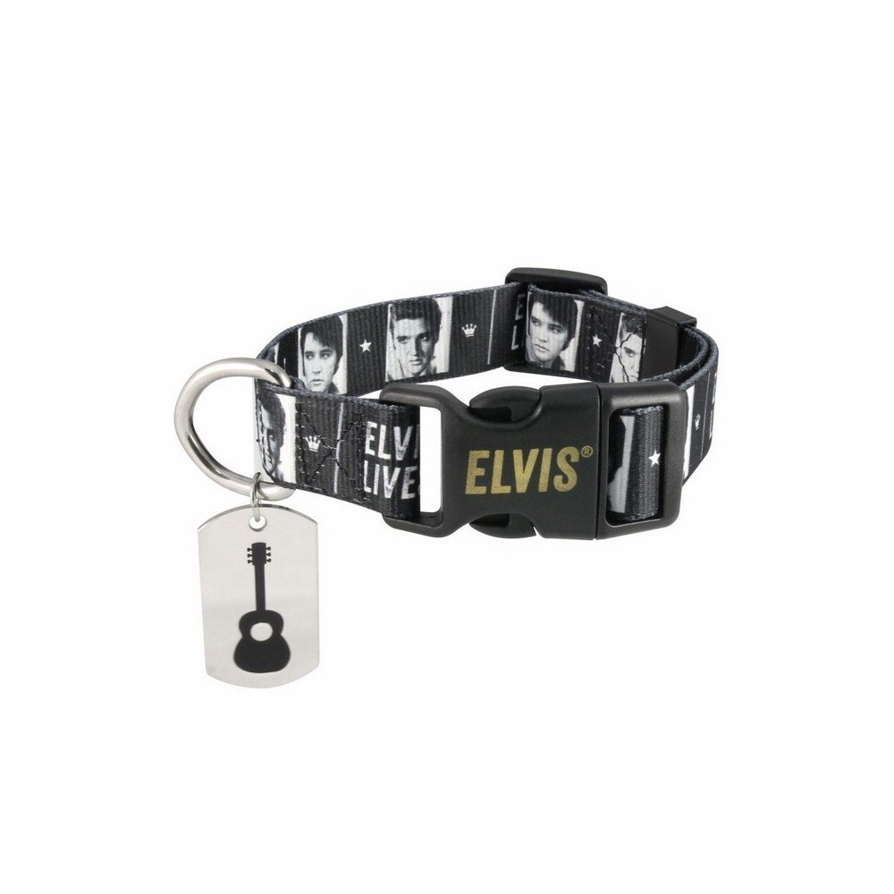 Pets Supply Dog Collar Elvis Elvis Lives XL 2136" New Toys Licensed E112