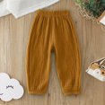 thumbnail image 2 of Gibobby Boys Pants Toddler Boys Pants Lightweight Trousers 12 Months 2T 3T 4T 5T Kids Winter Casual Solid Sweatpants With Drawstring Toddler Pull On Pants(4-5 Years,Brown), 2 of 6