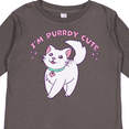 thumbnail image 4 of Inktastic I'm Purrdy Cute White Kitty Cat Boys or Girls Long Sleeve Toddler T-Shirt, 4 of 5