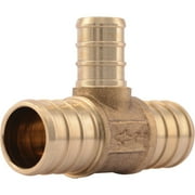 1PK SharkBite 3/4 In. x 3/4 In. x 1/2 In. Barb Reducing Brass PEX Tee (10-Pack)