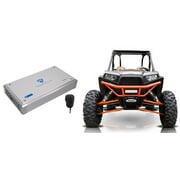 Rockville RXM-S30 2400w 4-Channel Amplifier Amp w/ PA Mic For RZR/ATV/UTV/Cart