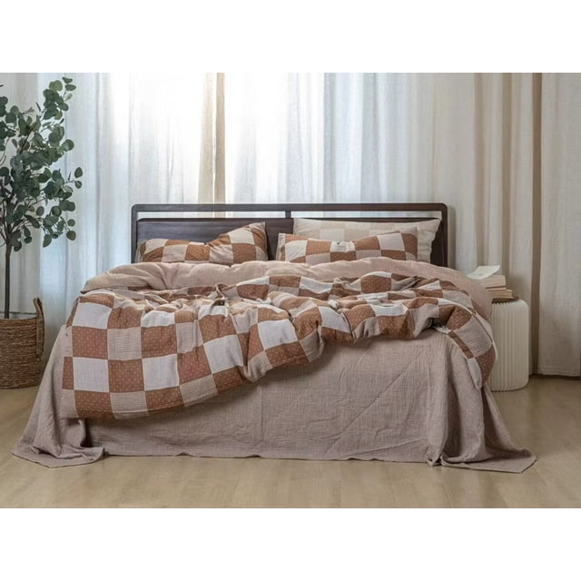 Zhuge Bed Sheets Set, Bedding Sheets Pillowcases Kit, Twin Bed Set, Hotel Bedding, Home Decor(Brown)