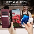 thumbnail image 5 of CaseMe Calf Leather Lining Microfibre Wallet Case for Samsung Galaxy S26 Ultra 5G 6.9" with RFID Blocking,Magnetic Closure,Card Slots,Cash Slot,Kickstand,Shockproof Flip Folio Protective Phone Case, 5 of 10