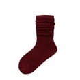 thumbnail image 3 of THDHVS Toddler Socks,Boys Socks,Toddler Solid Color Mid-Crew Socks with Stylish Slouchy Ankle for Casual Wear Soft Socks Offer Lightweight Warmth for Daily Infant Outfits Wine 0-2 Years, 3 of 4