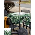 thumbnail image 5 of Outdoor Tablecloth with Umbrella Hole for Patio/Picnic/Party/Camping, Palm Leaves Tropical Waterproof Table Cloth Square Cover Washable, Green Botanical Summer (60"x 60"), 5 of 8